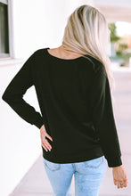 Load image into Gallery viewer, Solid Casual Round Neck Raglan Long Sleeve Tee
